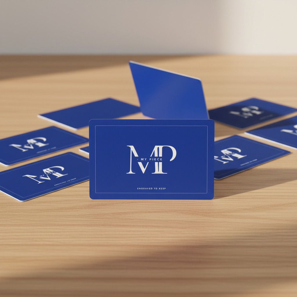 Metalen visitekaartje, 6 kleuren, 0,8 mm, per stuk, minimaal 10 stuks