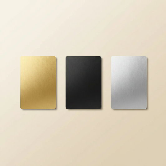 NFC metalen visitekaartje, 3 kleuren